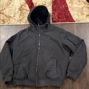 Tommy hilgifer Black Hooded Jacket like new condition